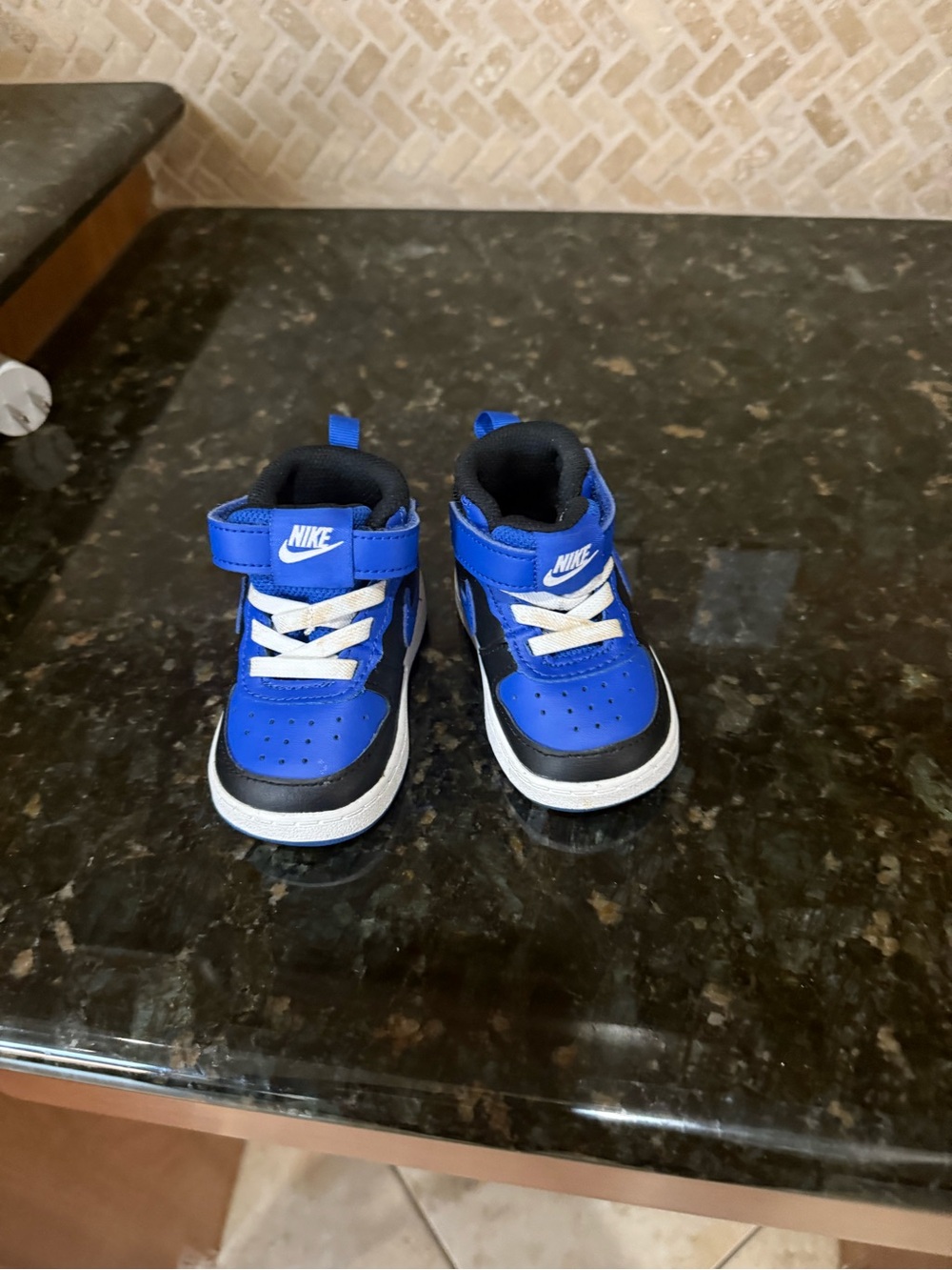 Nike Kids Royal Blue and Black High-Top Sneakers